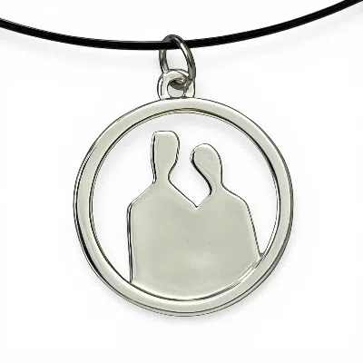 Yenny Cocq Llc Women's Ycd Silhouette Couple Pendants - Brown In Gray