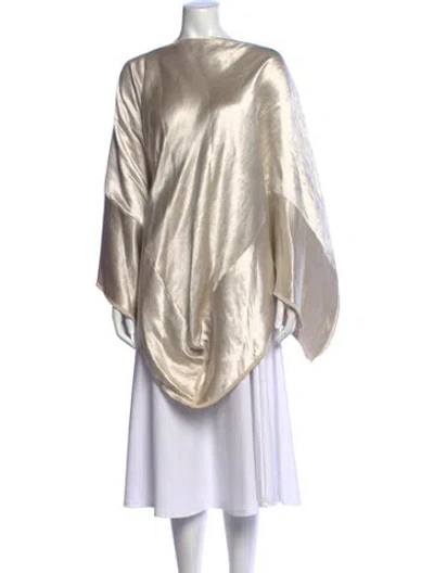 Pre-owned Yeohlee Bateau Neckline Long Sleeve Top In Neutrals