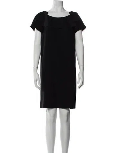 Pre-owned Yeohlee Bateau Neckline Mini Dress In Black