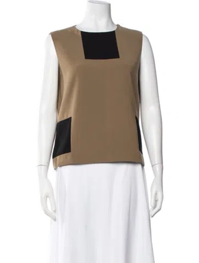 Pre-owned Yeohlee Colorblock Pattern Crew Neck Top In Black/neutrals