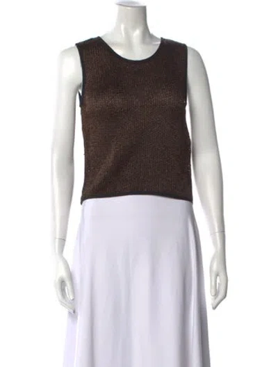 Pre-owned Yeohlee Crew Neck Sleeveless Top In Blue