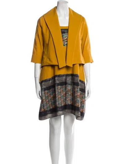 Pre-owned Yeohlee Floral Print Dress Set In Yellow