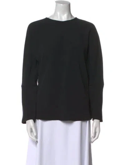 Pre-owned Yeohlee Mother Of Pearl Scoop Neck Sweatshirt In Black