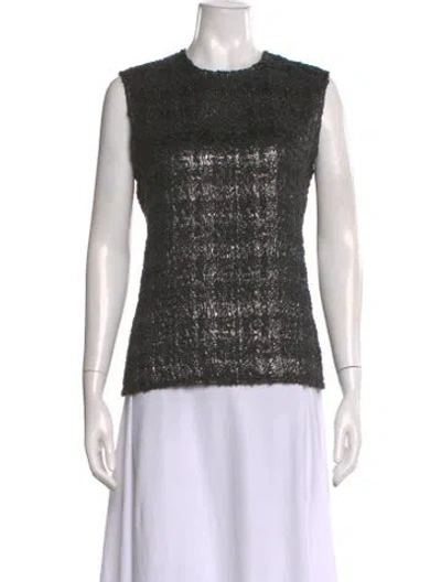 Pre-owned Yeohlee Patterned Crew Neck Top In Black