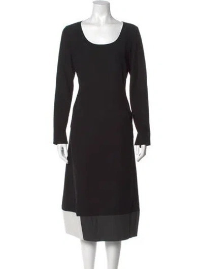 Pre-owned Yeohlee Scoop Neck Midi Length Dress In Black