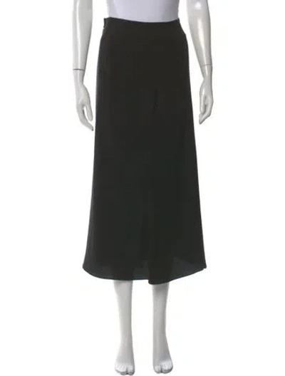 Pre-owned Yeohlee Silk Long Skirt In Black