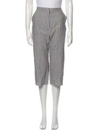 Pre-owned Yeohlee Striped Wide Leg Pants W/ Tags In Blue