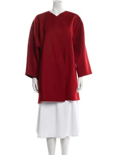 Pre-owned Yeohlee Virgin Wool Coat In Red