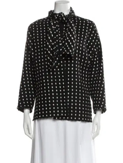 Pre-owned Yeohlee Virgin Wool Polka Dot Print Jacket In Black