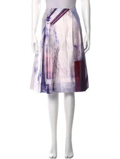 Pre-owned Yeon Graphic Print Knee-length Skirt In Multi