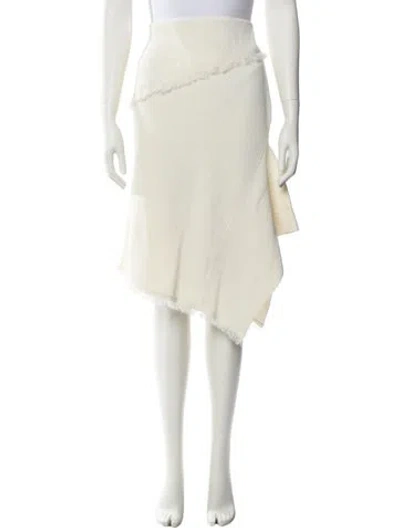 Pre-owned Yeon Knee-length Skirt In Neutral