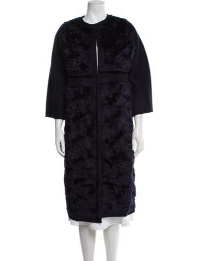 Pre-owned Yeon Long Vest W/ Bolero Cashmere Evening Jacket In Blue