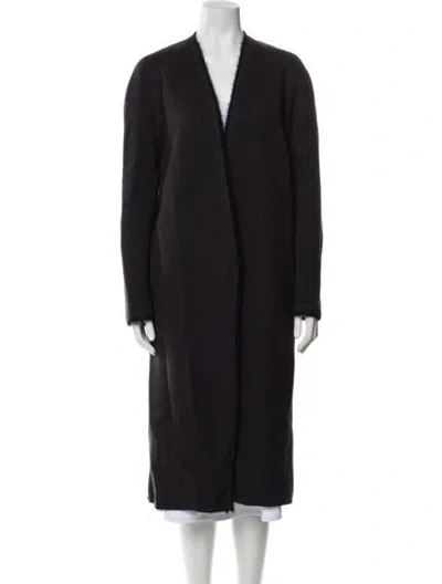 Pre-owned Yeon Virgin Wool Coat In Gray