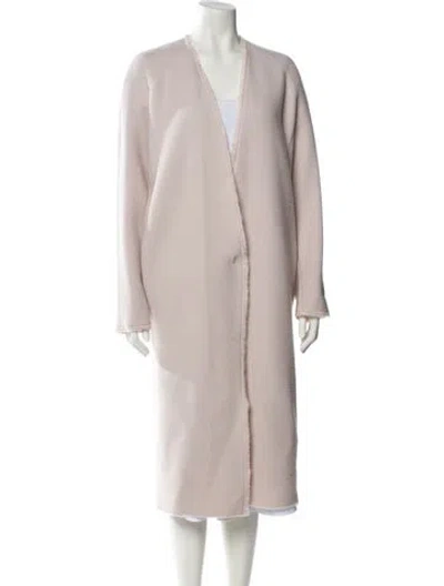 Pre-owned Yeon Virgin Wool Coat In Pink