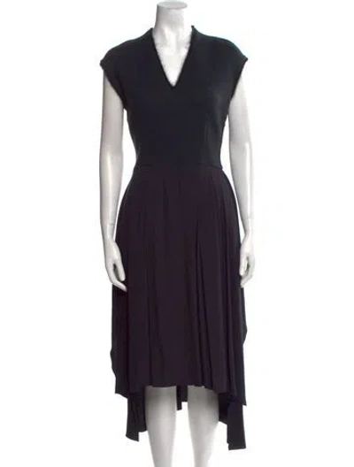 Pre-owned Yeon Virgin Wool Long Dress In Blue