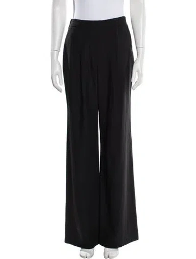 Pre-owned Yeon Virgin Wool Wide Leg Pants In Black