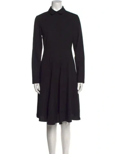 Pre-owned Yeon Wool Knee-length Dress In Black