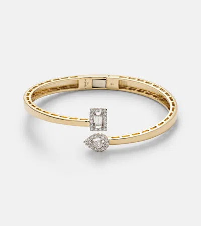 Yeprem 18kt Gold Bangle With Diamonds