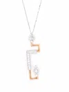 Yeprem 18kt Gold Diamond Pendant Necklace In Silber