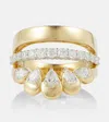 Yeprem 18kt Gold Ring With Diamonds In Yellow Gold