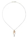 Yeprem 18kt White And Rose Gold Diamond Pendant Necklace In White Gold