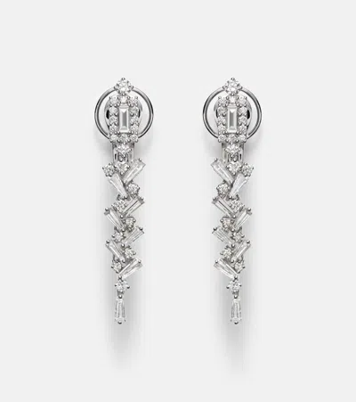 Yeprem 18kt White Gold (750/1000) Earrings With Diamonds In Silver