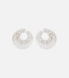 YEPREM 18KT WHITE GOLD CLIP-ON EARRINGS WITH DIAMONDS