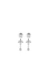Yeprem 18kt White Gold Diamond Drop Earrings In Metallic