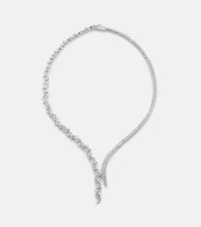 Yeprem 18kt White Gold Necklace With Diamonds In Silver