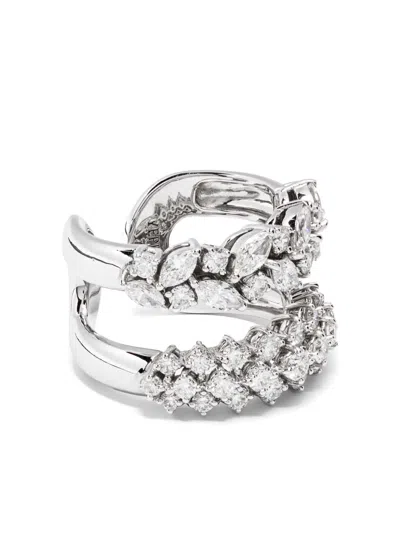 Yeprem 18kt White Gold Y-not Diamond Ring In Metallic