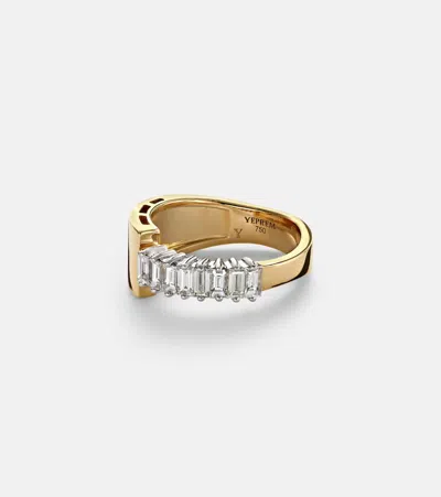 Yeprem 18kt Yellow And White Gold (750/1000) Ring With Diamonds In Brown
