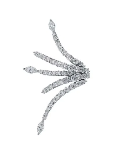 Yeprem Diamond Burst Earring In Metallic