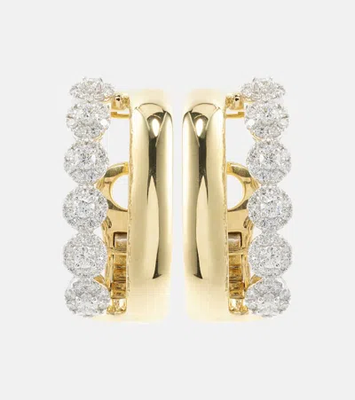 Yeprem Golden Strada 18kt Gold Earrings With Diamonds In Yellow