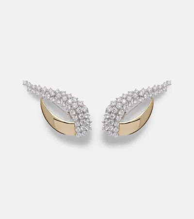 Yeprem Golden Strada 18kt Gold Earrings With Diamonds