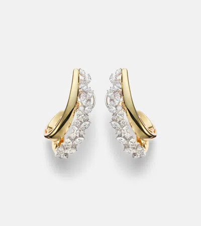 Yeprem Golden Strada 18kt Gold Earrings With Diamonds