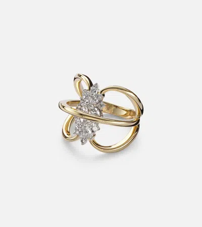 Yeprem Golden Strada 18kt Gold Ring With Diamonds
