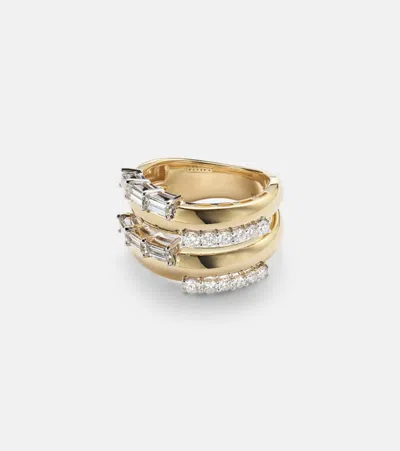 Yeprem Golden Strada 18kt Yellow And White Gold Ring With Diamonds
