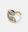 Yeprem Golden Strands White And Yellow Gold Ring With Diamonds In Silver