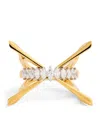 Yeprem Mixed Gold And Diamond Cross Ring