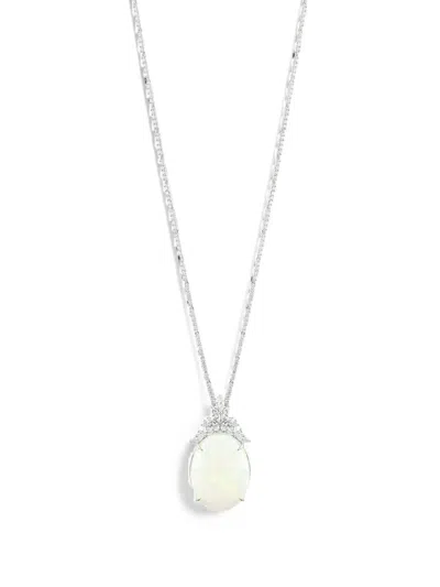 Yeprem Reign Opal And Diamond Pendant Necklace In Multi