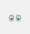 Yeprem Reign Supreme 18kt White Gold Earrings With Diamonds And Emeralds