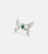Yeprem Reign Supreme 18kt White Gold Ring With Emerald And Diamonds In Metallic