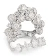 Yeprem White Gold And Diamond Arch Ring In White