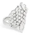 Yeprem White Gold And Diamond Cluster Ring In White