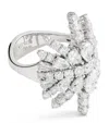 Yeprem White Gold And Diamond Cluster Ring In White