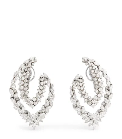 Yeprem White Gold And Diamond Whisper Earrings