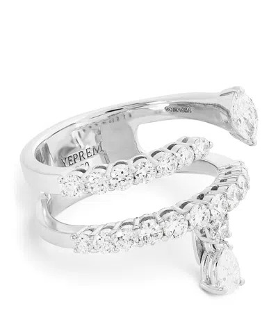 Yeprem White Gold And Diamond Y-not Ring
