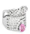 Yeprem White Gold, Diamond And Pink Sapphire Reign Supreme Ring In White