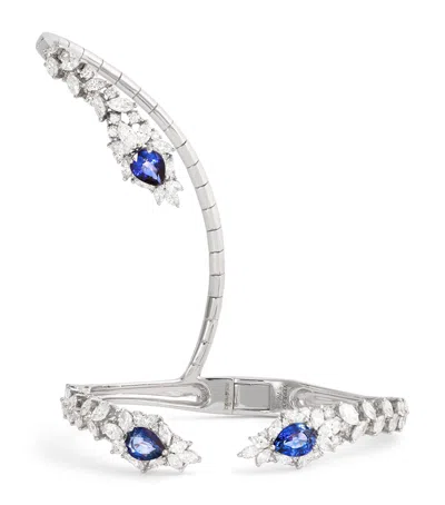 Yeprem White Gold, Diamond And Sapphire Reign Supreme Bracelet