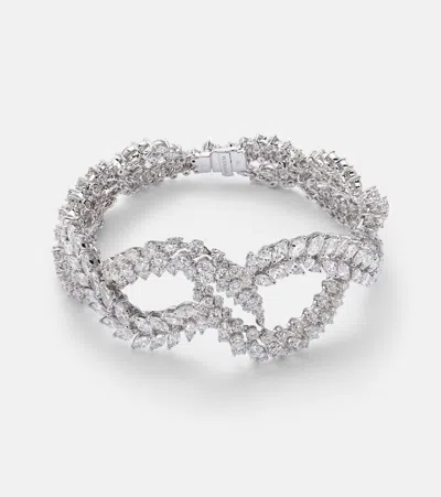 Yeprem Armreif Y-couture Aus 18kt Weissgold Mit Diamanten In Silber